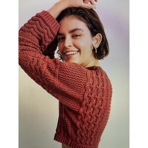 NWT Madewell, crochet crop sweater, size small